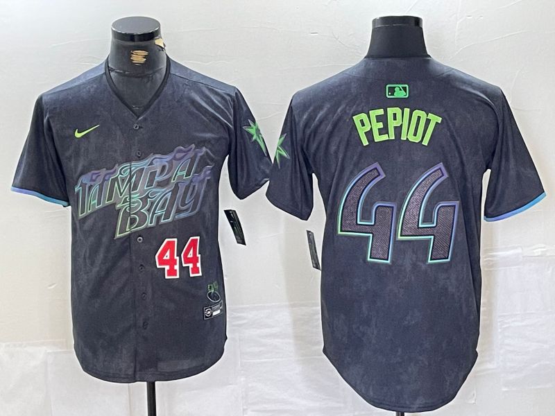 Men Tampa Bay Rays #44 Pepiot Black City Edition Nike 2024 MLB Jersey style 3->tampa bay rays->MLB Jersey